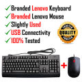 Lenovo Keyboard and Mouse Set - Lenovo Wired USB Keyboard and Mouse - Keyboard Mouse Set Branded - Fast Typing Keyboard Mouse set - USB Keyboard Mouse - Latest Lenovo Keyboard Mouse set for Computer / PC / Laptop. 