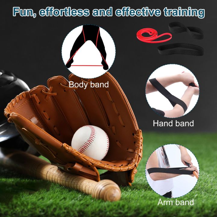 Batting Training Belt 3pcs Baseball Swing Trainer Bands Set Elastic Batting Training Resistance Bands for Softball Hitting Practice Athlete Equipment Elastic Arm Band for Baseball
