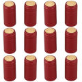 100 PVC -Shrinkable Cap with Tearing Line, Red Wine Cap, Plastic Cap, Self-Brewed Wine Bottle Sealing Cap. 