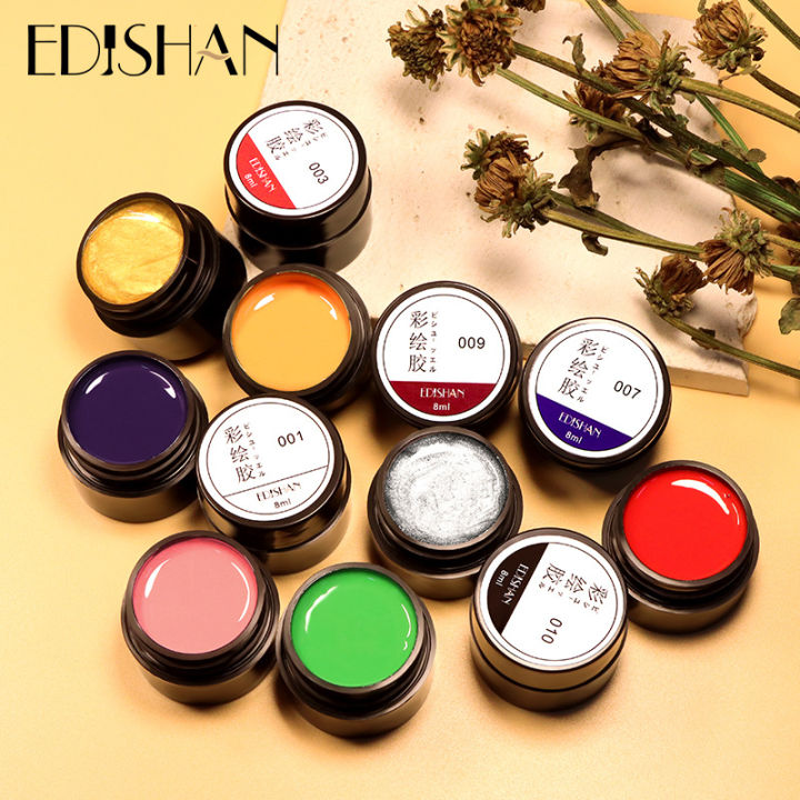 EDishan%20New%20Filling%20Nail%20Paint%20Glue%20Solid%20Color%20Painting%20Drawing%20Line%20Adhesive%2012%20Colors%20Removable%20Light%20Therapy%20Nail%20Polish%20Glue%20-%20Image%202