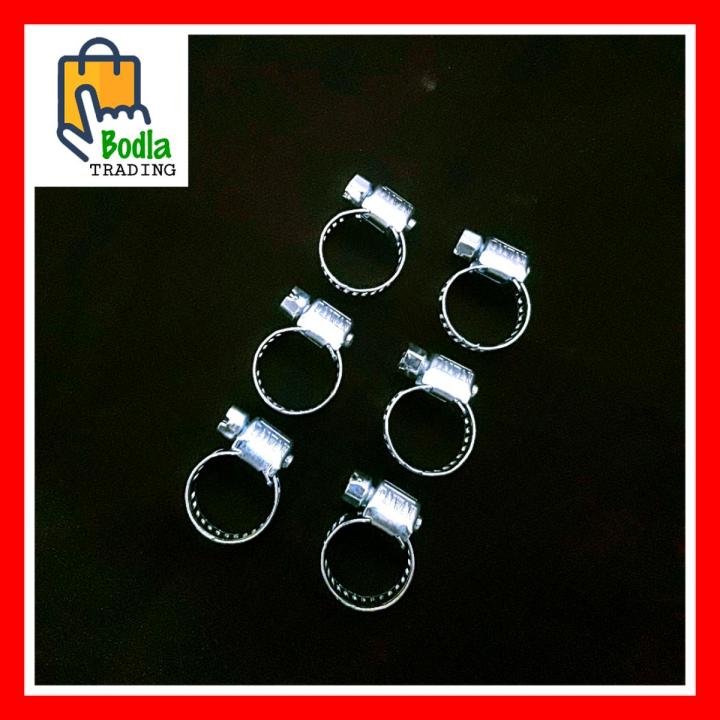 6 Pcs Clamp 5/8 (0.6inch) 8-18mm Made in Taiwan Fastening Worm Drive Jubilee Fuel Hose Clamps Pipe Clips Air Water
