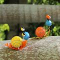 Metal Garden Decor Cute Snail Art Outdoor Lawn Patio Ornament Fence Decorations for Outside Durable. 