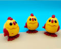 3Pcs Wind-Up Chick Toy Set – Clockwork Jumping Chicken Toys for Toddlers | Key Operated Chabi Wale Khilone | Battery-Free Easter Basket Fillers, Goody Bag Gifts & Party Favors for Kids. 