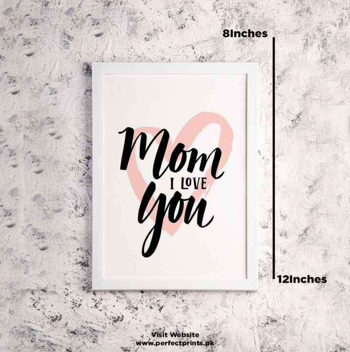 Spoil Mom Rotten with Mom Love You With Heart  - A Luxurious Mother's Day Indulgence  Beauty with Wall Frame   - A Radiant Mother's Day Surprise