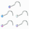 , 20G, 3 S, 18G, I L eloridovel, Conoxidá aço i eyelid de piercing set, wearing opal nose studs AOEDEJ Allbo fixed pin stud earrings, 5 pcs. 