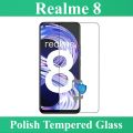 Realme_8 Tempered Glass Screen Protector 2.5d Polish Screen Guard For Realme8 - Transparent. 