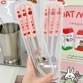 【FUN LIVE】 Cute Strawberry Korean Chopsticks Spoon Fork Cutlery Set With Case Portable Travel Stainless Steel Tableware Kitchen Utensils. 