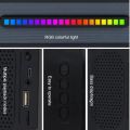 KISONLI WIRELESS BLUETOOTH LONGBAR SPEAKER LED-916,Music Speaker - bluetooth,TF card,, good quality - Black - RGB- 7 lights modes. 