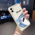 YIWESAN For vivo Y53s 4G Case Thin New Design Case Side Phone Case Square Edge Silicone Casing Fashion Tide Shark Full Back Cover Camera Cases Shockproof Protection Softcase. 