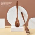 8 Pcs Wooden 9inch Japanese Spoon Fork Set Kitchen Wooden Cutlery Set. 