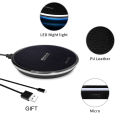 NILLKIN Fast 10W Qi Wireless Charger - Magic Disc 3rd Generation Charging Pad Classic Leather Surface for Huawei Mate 20 Pro IPhone X Xs Max Samsung Note 10 S10 S10+. 
