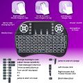 Mini Wireless Keyboard I8 Backlit English Russian French Spanish Portugal 2.4Ghz Air Mouse Remote Touchpad For Android TV Box PC. 