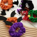 Plush Cute For Girls Cloth Bat Spider Antler Christmas Elastic Hair Bands Women Hair Rope Ponytail Holder Flannel Scrunchies. 