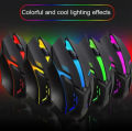 RGB Wired Gaming Mouse with Mousepad Set - Multi-Color, High-Speed Response, 7 Color Light Design, 3 DPI Settings - Perfect for Laptop & PC. 