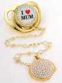 Fancy Baby Pacifier With Chain Holder, Baby Pacifier with Beautiful new Design, 2 in 1. 