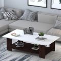DIY Wood Coffee Table Centre Table (Finish Color - Wenge White, Do-It-Yourself)). 