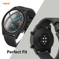 For Huawei Watch GT 2 46mm ENKAY Hat-Prince ENK-AC8202 Full Coverage PC Frosted Case + 9H Tempered Glass Protector(Pink). 
