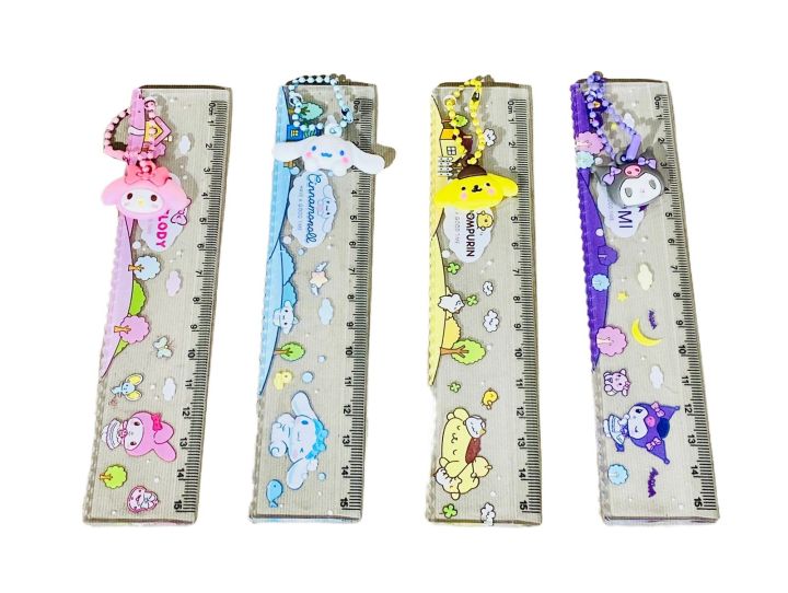 My Melody Kuromi Cinnamoroll Pompompurin Cartoon Ruler 1Pcs for Kids ...