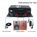 400W Hifi 12V Car Amplifier 220V Home Stereo Subwoofer Amplifier Sound Speaker LED Light. 