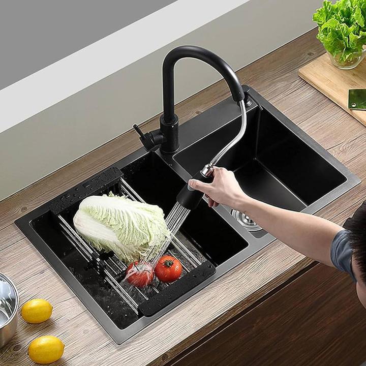 Kitchen Sink Double Even Bowl Handmade Stainless Steel KitchenBar