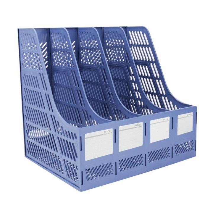 Multi-function%20Plastic%20Storage%20Hanger%204%20Section%20Divider%20File%20Paper%20Magazine%20Rack%20Holder%20Office%20Home%20Desktop%20Book%20Box%20Bookshelf%20-%20Image%203