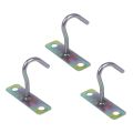 3X Fan Fixture Metal J Shaped Ceiling Mount Hook Hanger 80mm Height. 