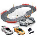 Electric Slot Racing Track Cars Electric Car Racing Rail Track Car Toys Electric High-Speed Slot Car Race Car Track Sets Scale Slot Cars and 2 Hand Controllers with Headlights and Dual Racing, Electric race track 2 cars 2x remote control. 