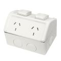 Clipsal Double Weatherproof Powerpoint Outdoor Power Outlet 10A GPO WSC227/2-RG. 