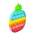 Push Pop Bubble Fidget Spinner Pop It Silicone Toy - Rainbow Pineapple. 