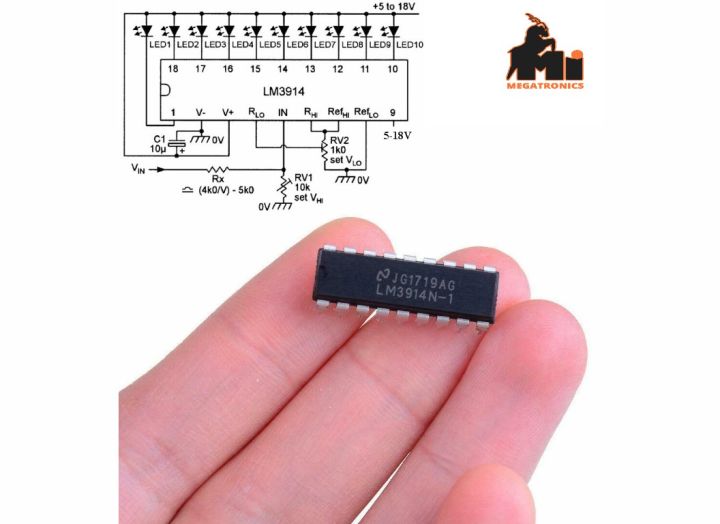 10 Stück LM3914N-1 LM3914N DIP-18, Dot Bar Graph Display-Treiber 10 Stück LM3914N-1 LM3914N DIP-18, Dot Bar Graph Display-Treiber