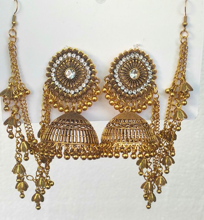 Beautiful Traditional Jhumka with Sahara For Girls/Women/Party/Wedding