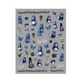 Nail Art Sticker Zombie Bride Patterns 5D Engraved Halloween 5D Relief Nail Art Water Sticker for Halloween. 