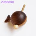 Wooden Fish with Hammer Handcrafted Wooden Fish Ornament for Stress Relief Meditation Perfect Desktop Decoration Birthday Gift Solid Wood Desktop Ornament. 