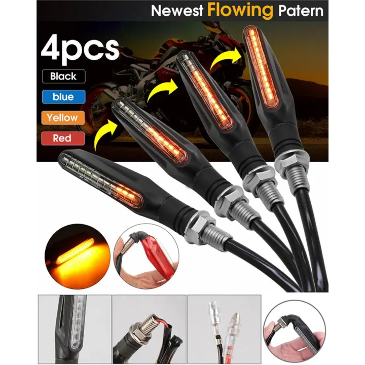 4 x Universal Motorcycle Bike LED Turn Signal Indicator 4 pcs