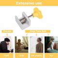 4 Sets Adjustable Sliding Window Locks Stop Aluminum + plastic Door Frame Security Lock with Keys Home Office Safety window Lock. 