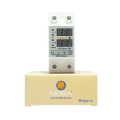 MORA Adjustable Over Under Voltage Over Current Protection Relay Surge Protector Breaker Max 63 Amp Dual Display adjustable over and under voltage protection breaker with over current protection. 