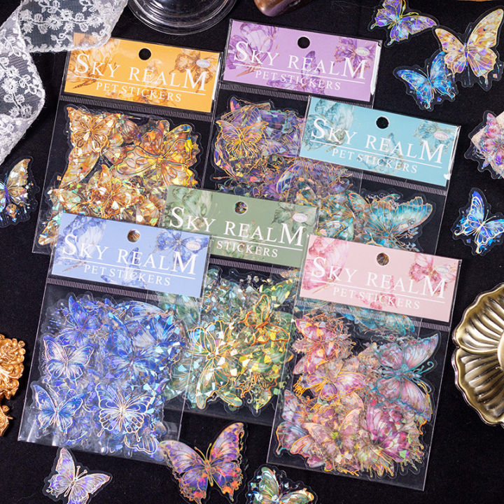 RHS Online 30PCS Sky Realm Series Butterfly PET Stickers Diary ...