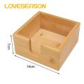 Dining Table Tissue Box Rustic Bamboo Tissue Holder for Dining Table Kitchen Storage Box for Napkins Heavy Duty Wood Container Southeast Asian Kitchen Supplies Bamboo Tissue Box. 