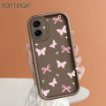 Hontinga for Samsung A06 Back Cover Butterfly Pattern Case Ladder Soft Rubber Mobile Phone Cover. 