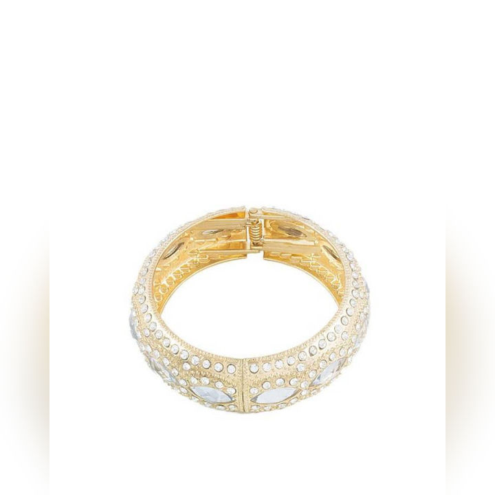 Rose Golden Gold Plated Zirconia Traditional Bangle For Her jh705