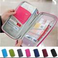 Portable Travel Passport Card Closure Document Organizer Zipper Bag Travel Wallet Women and Men. 