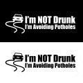 Funny Not Drunk I'm Avoiding Potholes Car Sticker Truck Body Window Bumper Decal. 