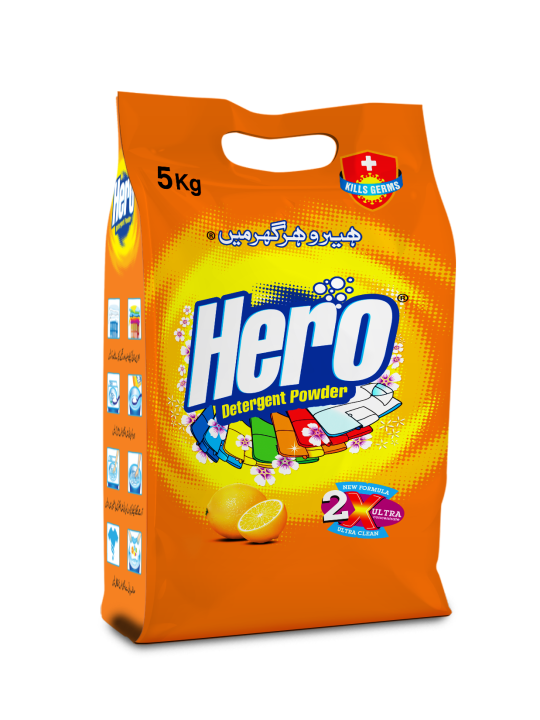 Hero Detergent Powder for Deep Cleaning Washing - 5 Kg