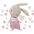 60×40Cm Cute Pink Rabbit Love Balloon Wall Stickers Poster Art Car Decal Kids Room Decoration Favors Wallpaper 1Pcs. 