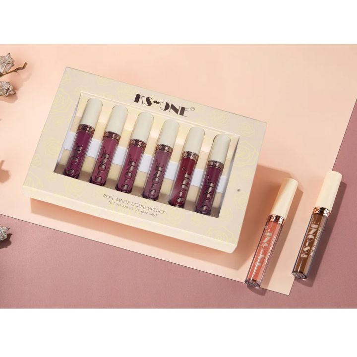Ks One 6pcs Pack Matte Lipgloss Set for girls