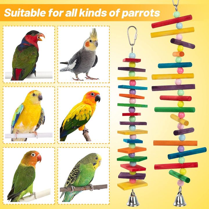 ZYMAL%20STORE%202%20Pcs%20Bird%20Toys,%20Parrot%20%20Toys%20with%20Multicolored%20Natural%20Wooden%20Blocks%20for%20Conures%20Parakeets%20Cockatiels%20Lovebirds%20African%20Grey%20Cockatoos%20Macaws%20and%20Amazon%20Parrots%20-%20Image%206