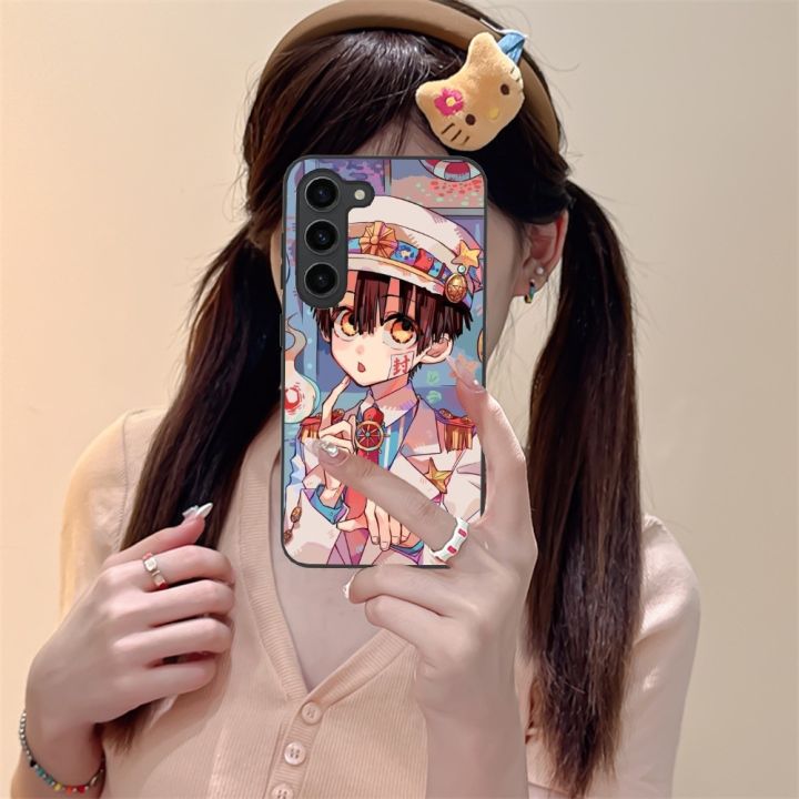 TBHK Hanako Kun Mobile Cell Phone Case for Samsung Galaxy S23 S22 S21 S20 S10 S9 Plus FE Ultra Lite Black Phone Cover Funda