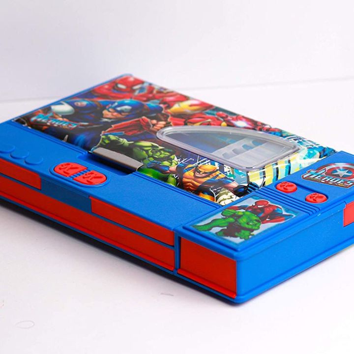 Spiderman Geometry Box Plastic Magnetic Jumbo Pencil Box