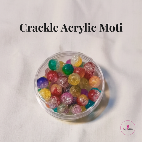 DIY Crack Moti Bracelet Making Kit | Trending Double Shade Crack Moti 40pcs with 1m Elastic | DIY Jewellery Making Kit for Girls Kids Boys | Low Price Art Craft DIY Bracelet Kit Accessories