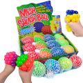 Colorful Squishy Mesh Balls Stress Ball Toys Color Changing, Squeeze Stress Balls for Teens Kids, Stress Relief Balls for Easter Stocking, Stress Relieve Balls Color Change (Green/Yellow/Blue/Purple). 